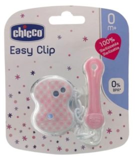 CHICCO ATTACHE SUCETTE CHAINE ROSE